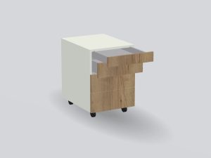 Ladeblok onder een blad (render van de indeling LB1)