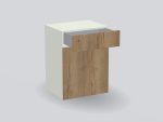 Onderkast met deuren en laden op maat (render van de indeling TL1)