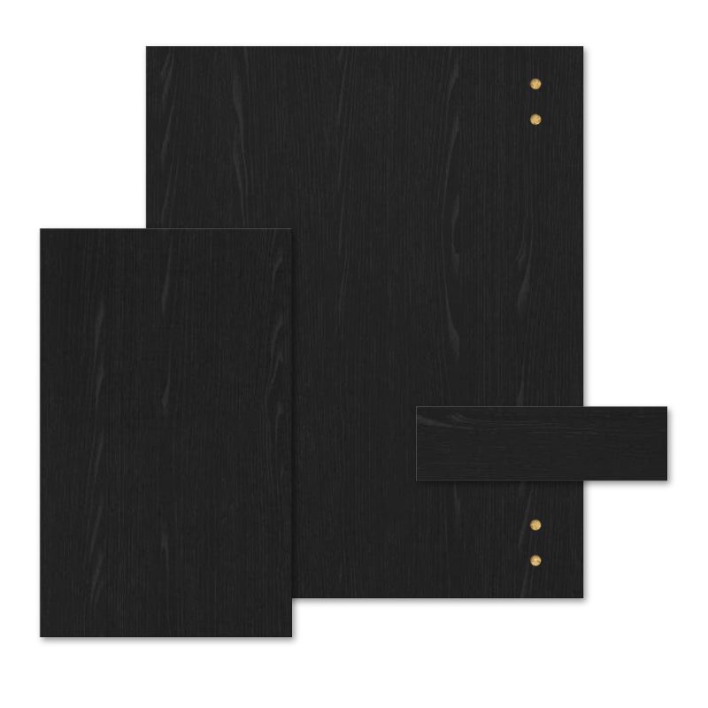 Fronda zwart (decolegno u129) — meubelpanelen op maat