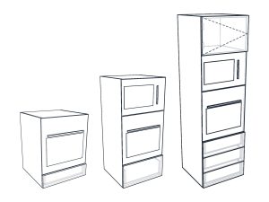 Keukenmodule voor oven en magnetron op maat