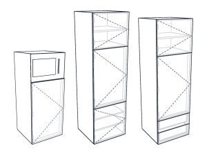 Keukenmodule voor koelkast op maat