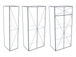 Hoge kast met deuren op maat