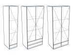Hoge kast met deuren en laden op maat